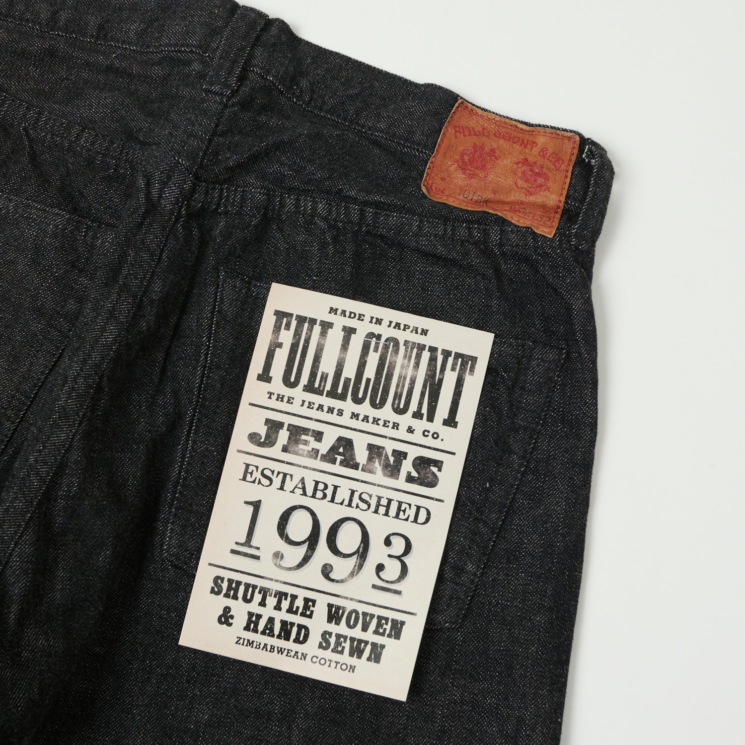 FULLCOUNT 1101 13.7oz Loose Straight Jean - Black One Wash