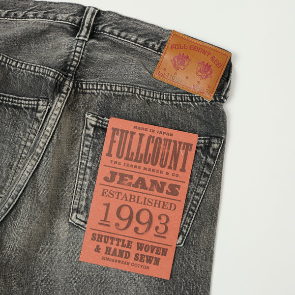 Full Count 1101BKHW 13.7oz Loose Straight Jean - Black Dartford Wash