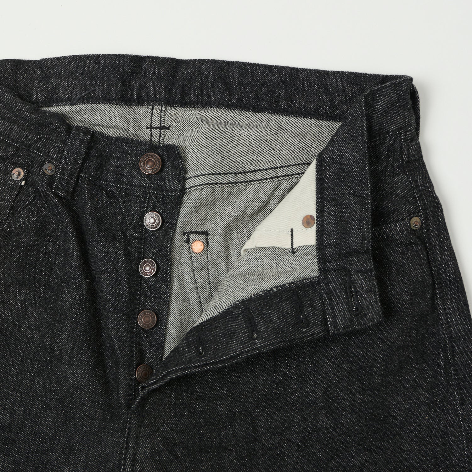 FULLCOUNT 1101 13.7oz Loose Straight Jean - Black One Wash