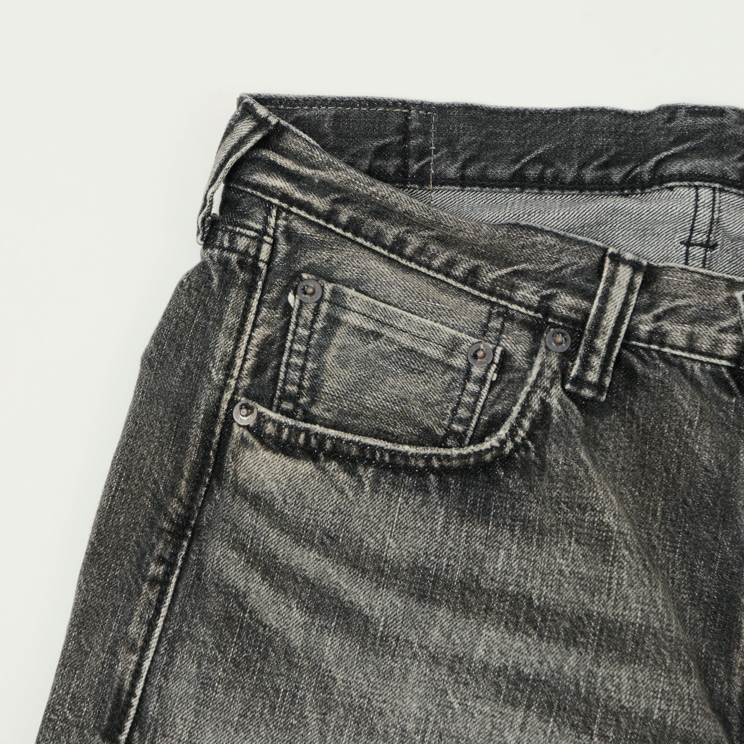 FULLCOUNT 1101 13.7oz Loose Straight Jean - Black 'Dartford' Wash