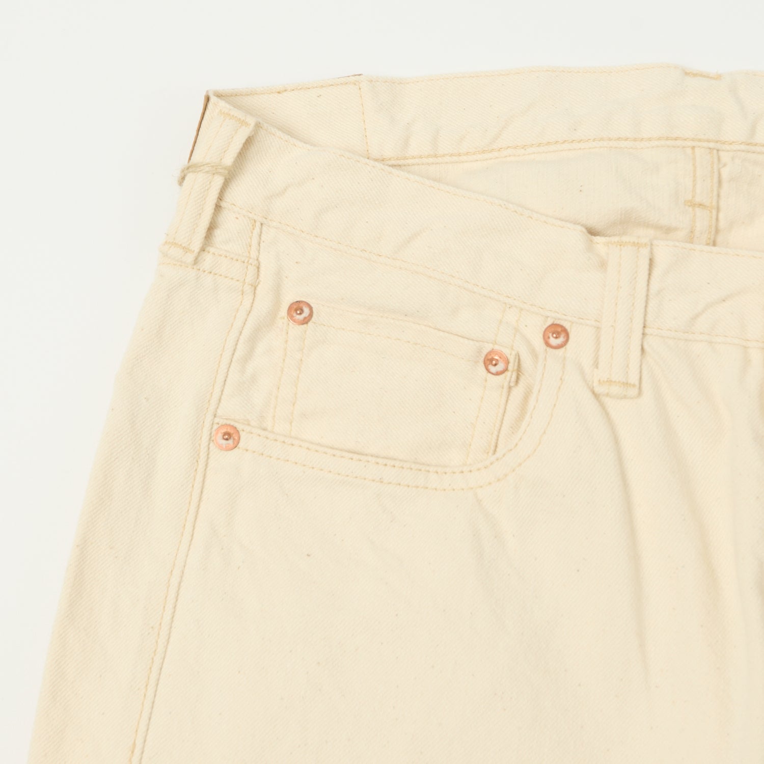 FULLCOUNT 1101 13.7oz Loose Straight Jean - Ecru One Wash