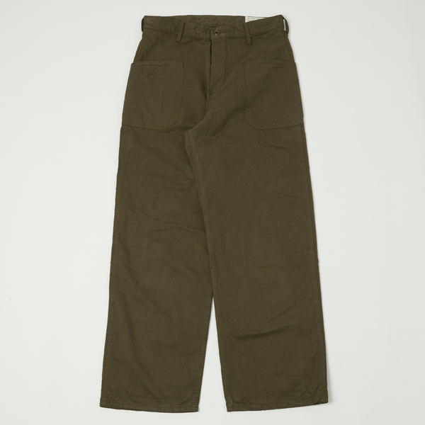 Full Count 1119-3 Old Japanese Twill US Navy Trouser - Olive Drab