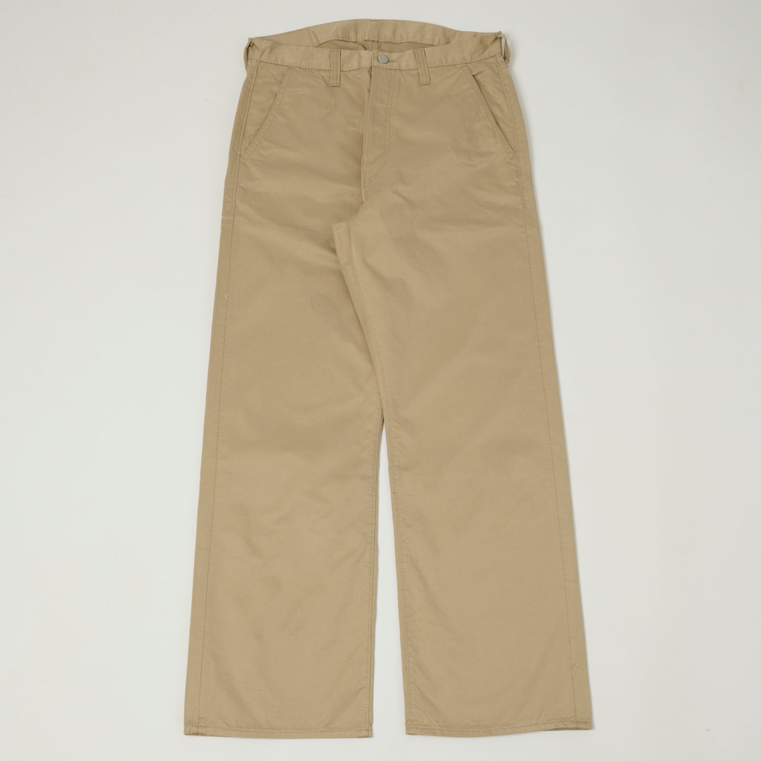 FULLCOUNT 1121 Burberry Twill 'Duke II' Wide Straight Jean - Beige