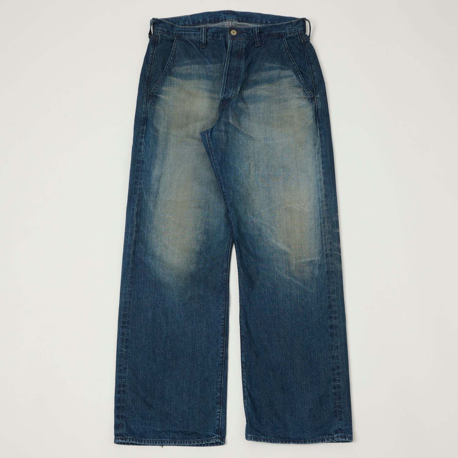 フルカウント1121dukedenim2 W32L32 FULLCOUNT 1121 'Duke II' A.M.Co. Denim Wide Straight Jean - Heavy