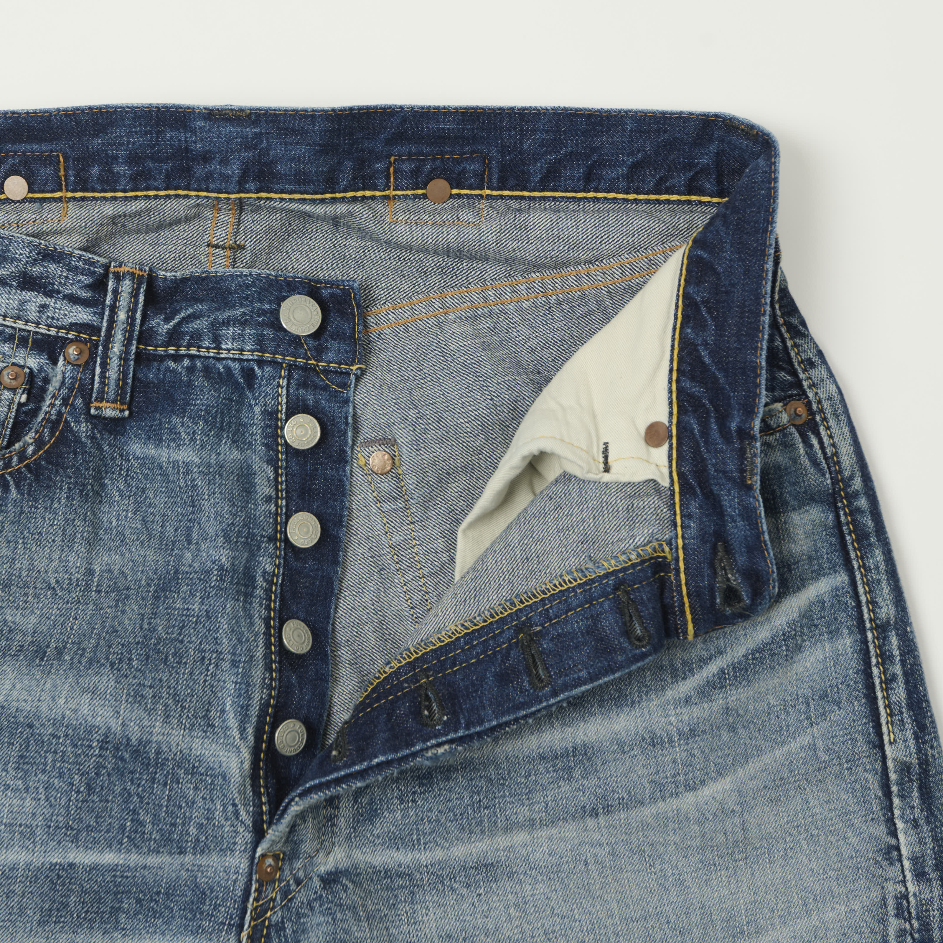 FULLCOUNT 1136 '1937 Model' 13.7oz Wide Straight Jean - 'Mykonos' Wash