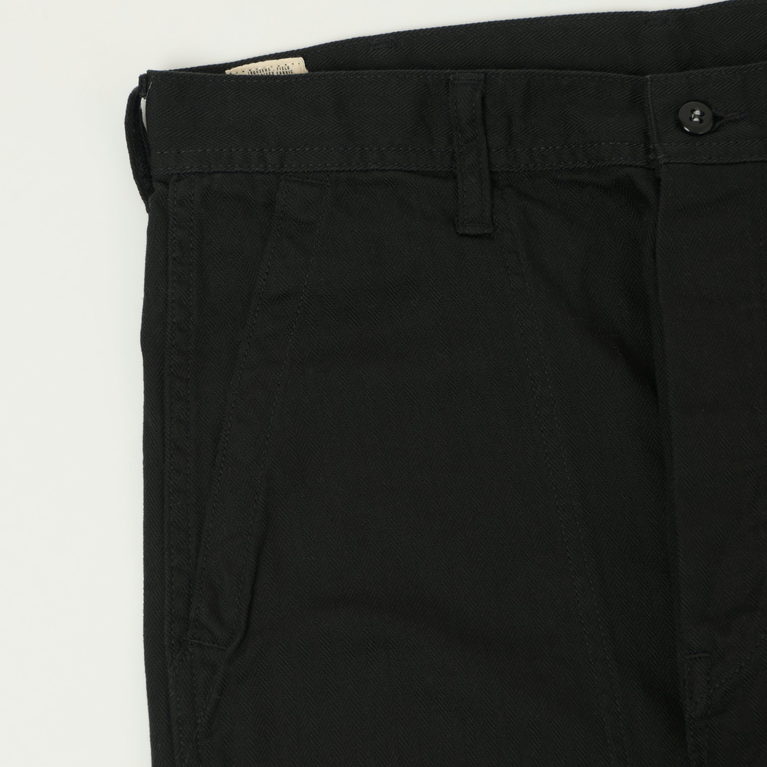 FULLCOUNT 1141 Herringbone Twill U.S. Navy Seamens Trousers - Black
