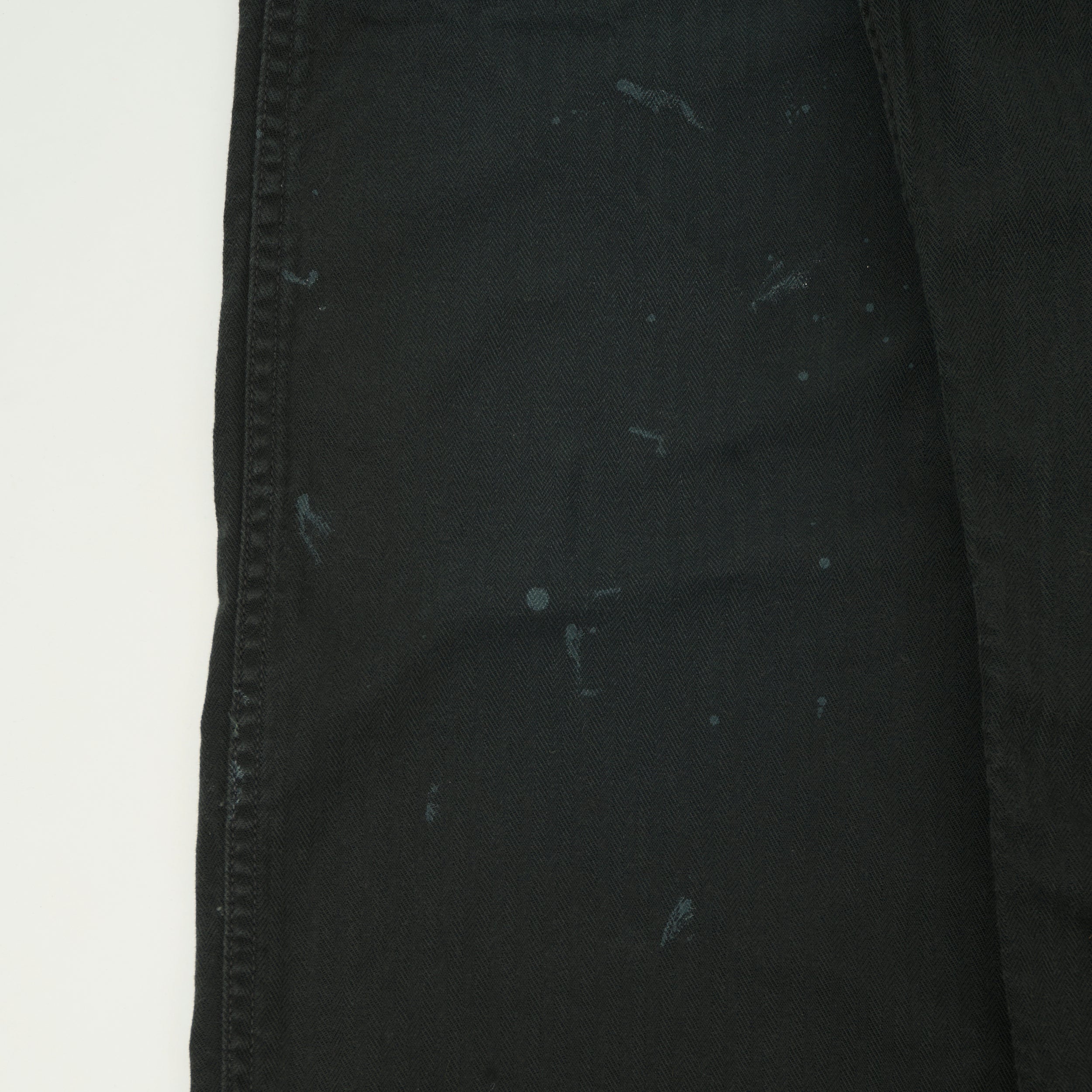 FULLCOUNT 1141 Herringbone Twill 'Vintage Effect' U. S. Navy Seamens Trousers  - Black