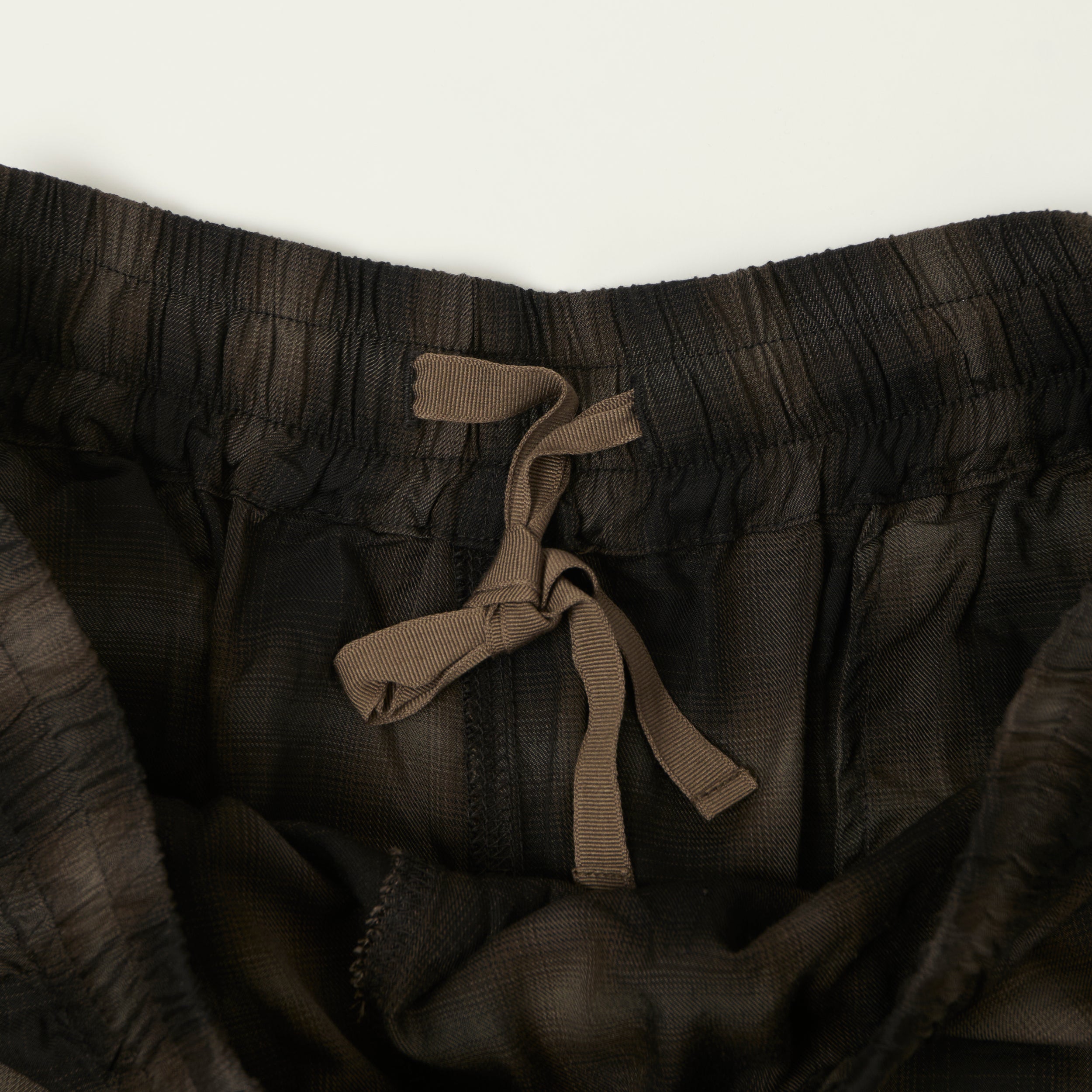 FULLCOUNT 1143 Ombre Check Resort Shorts - Black