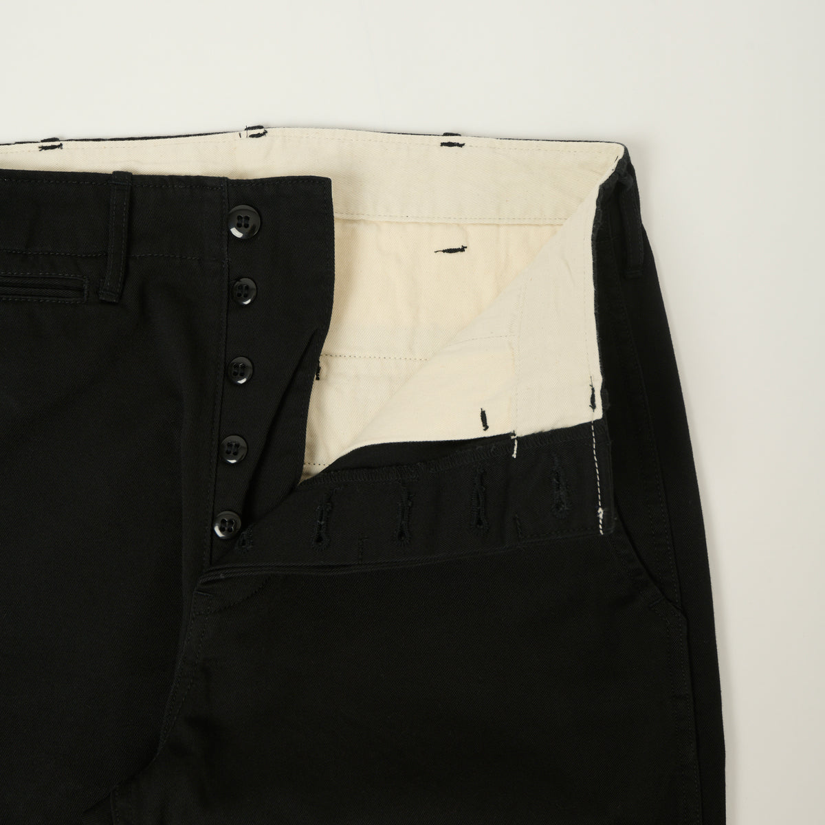 FULLCOUNT 1153 '41 Khaki' U.S Army Tapered Chino - Black