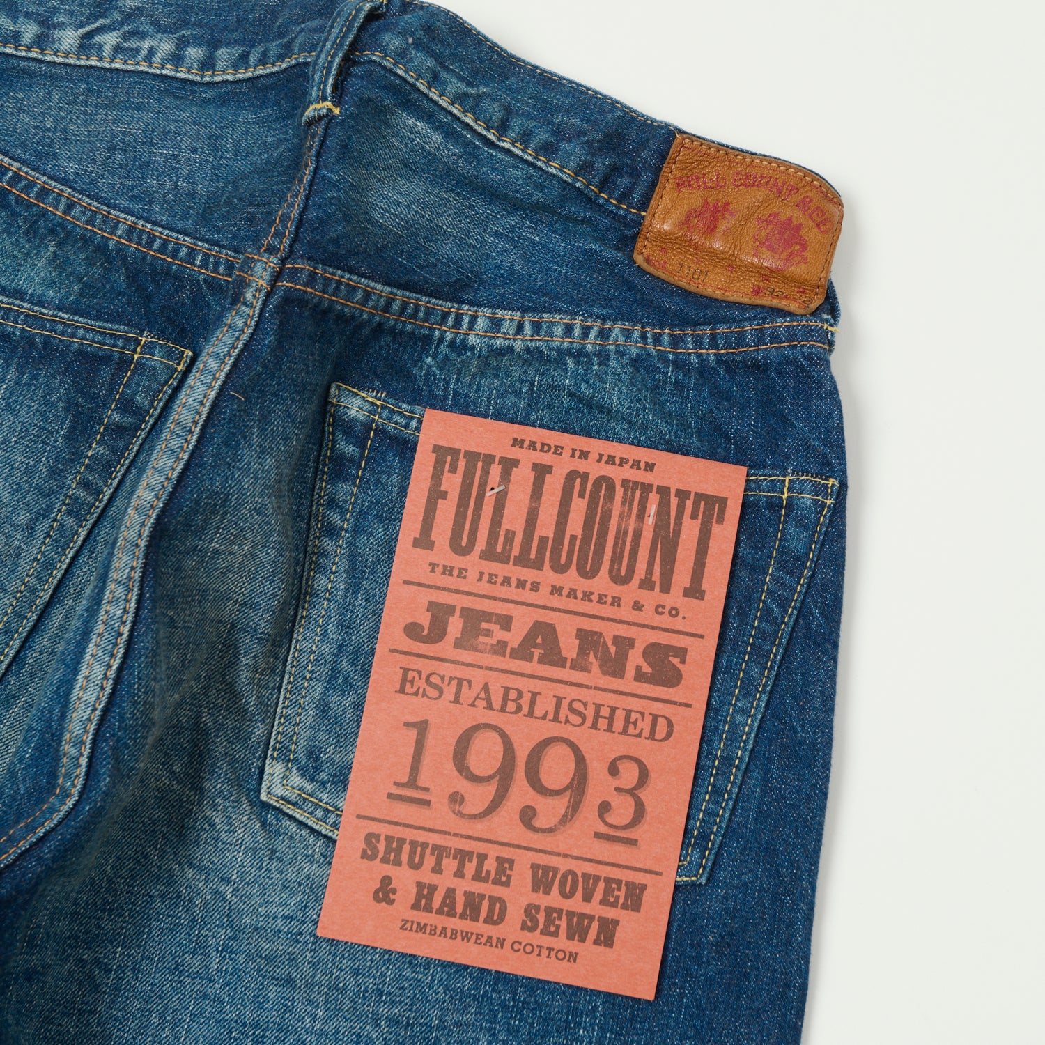 FULLCOUNT 1101 13.7oz Loose Straight Jean - 'More Than Real' Wash