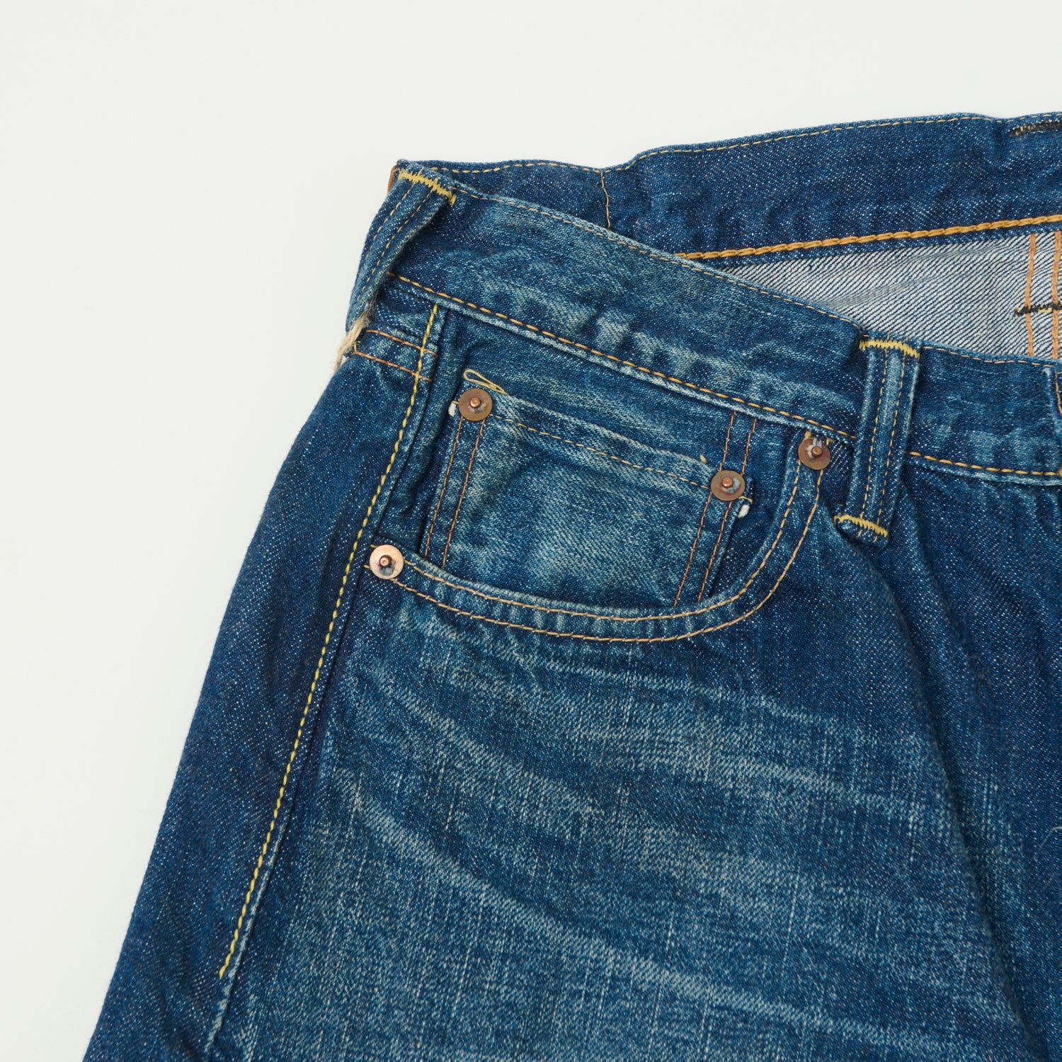 FULLCOUNT 1101 13.7oz Loose Straight Jean - 'More Than Real' Wash