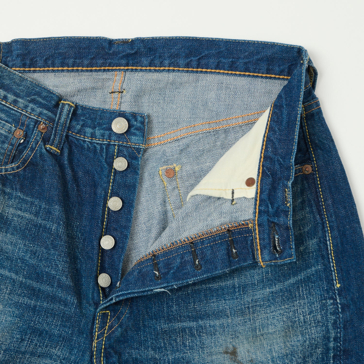 FULLCOUNT 1101 13.7oz Loose Straight Jean - 'More Than Real' Wash