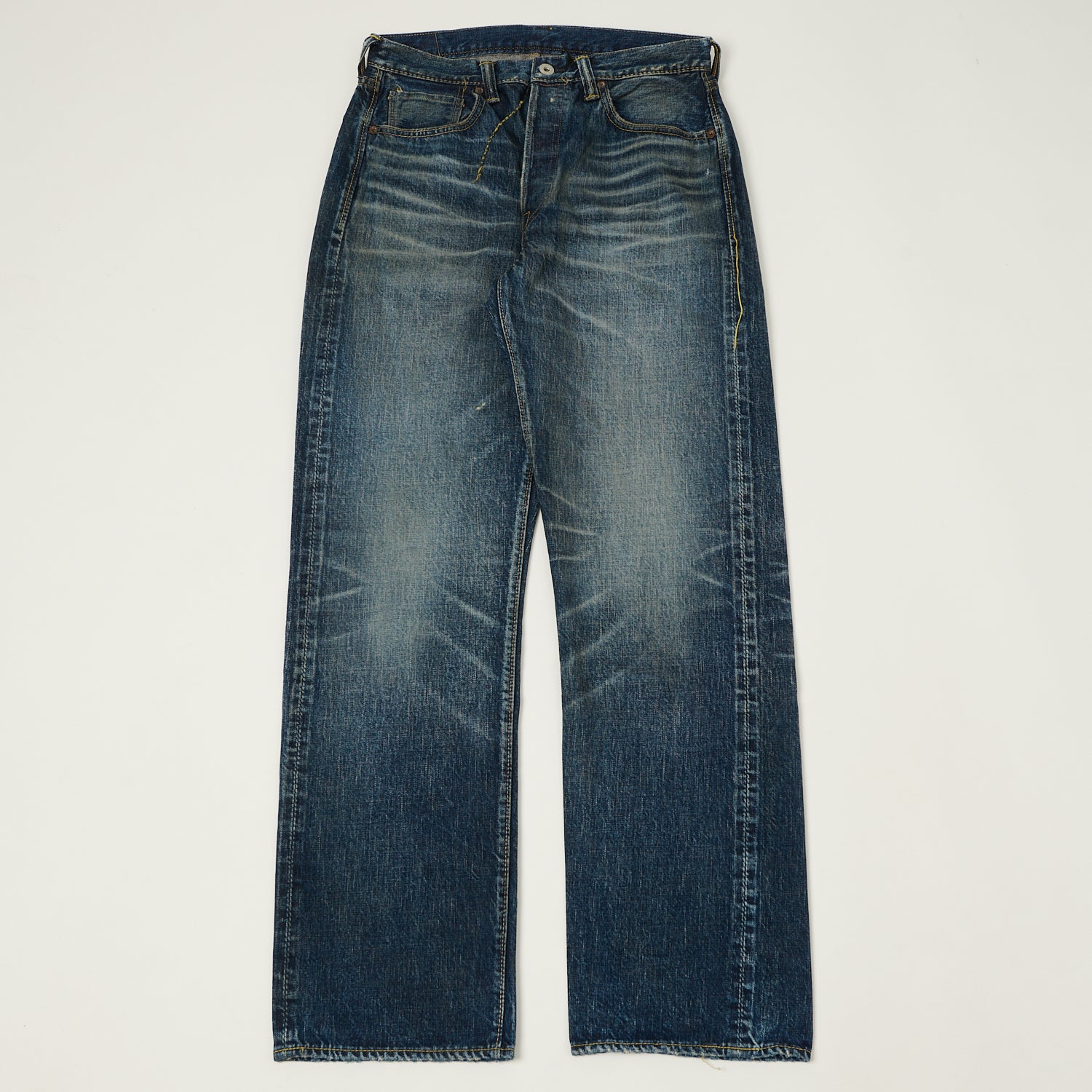FULLCOUNT S0105 Wide Straight Jean - 'More Than Just Fear' Wash