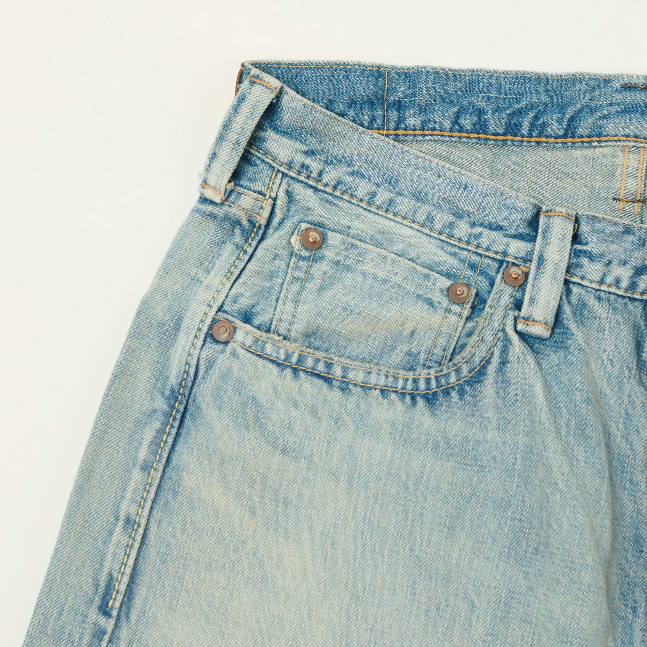 FULLCOUNT 0105 13.7oz Wide Straight Jean - 'Santa Monica' Wash