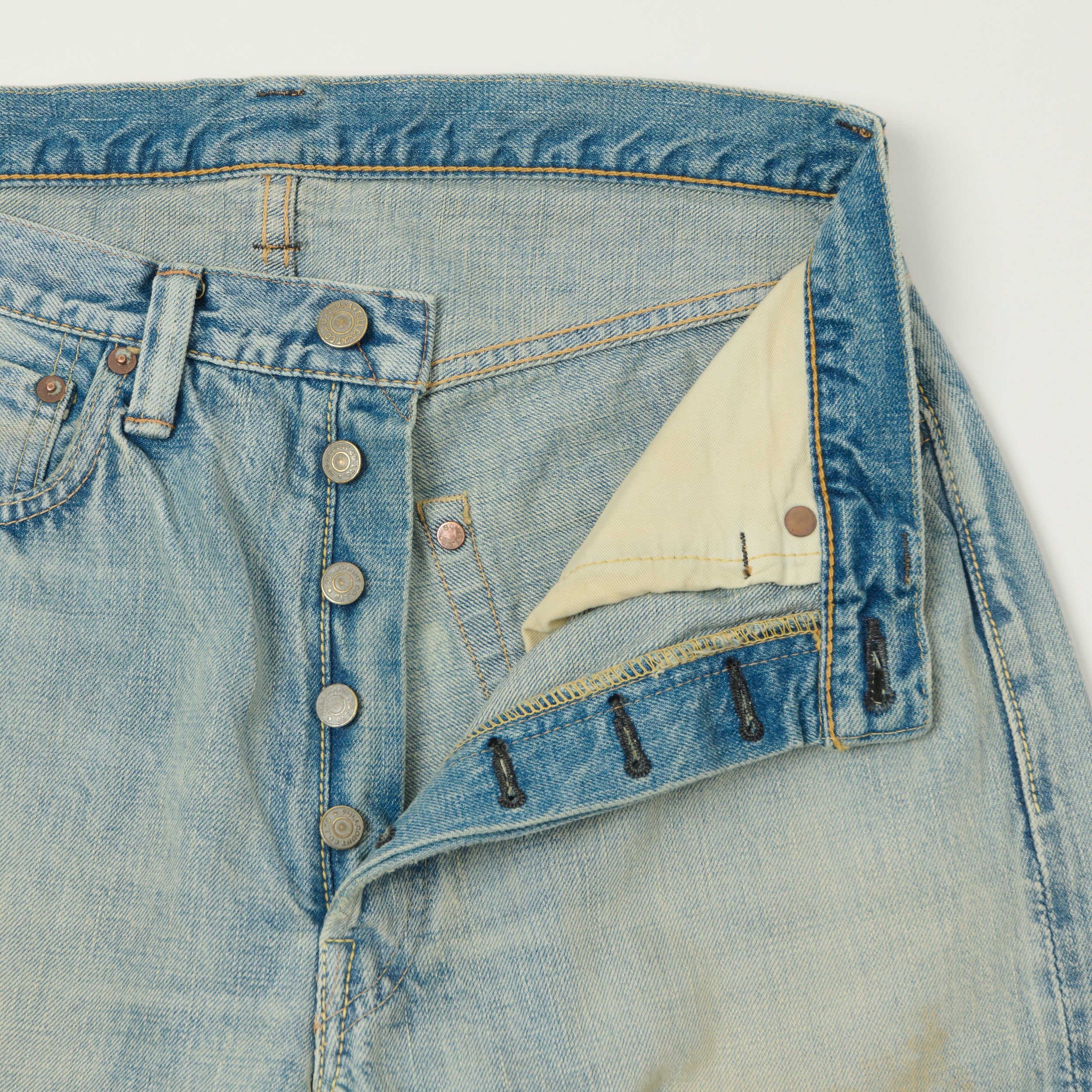 ソレル・フォンタナ　ヴィンテージ香水「IF Jeans」スペシャルエディション FULLCOUNT 0105 13.7oz Wide Straight Jean - 'Santa Monica' Wash