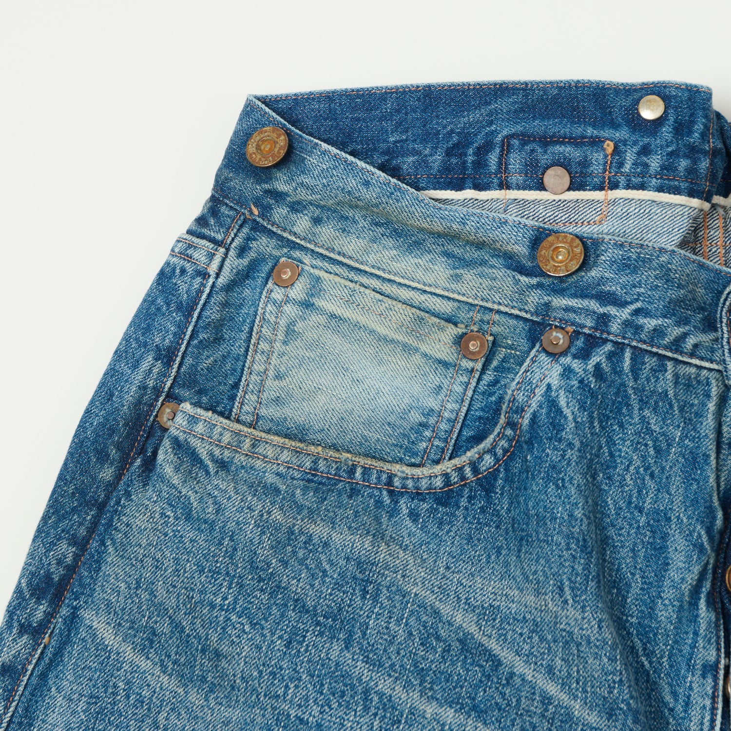 FULLCOUNT 1373 'Son of the Soil' 13.7oz Loose Straight Jean - Heavy Wash