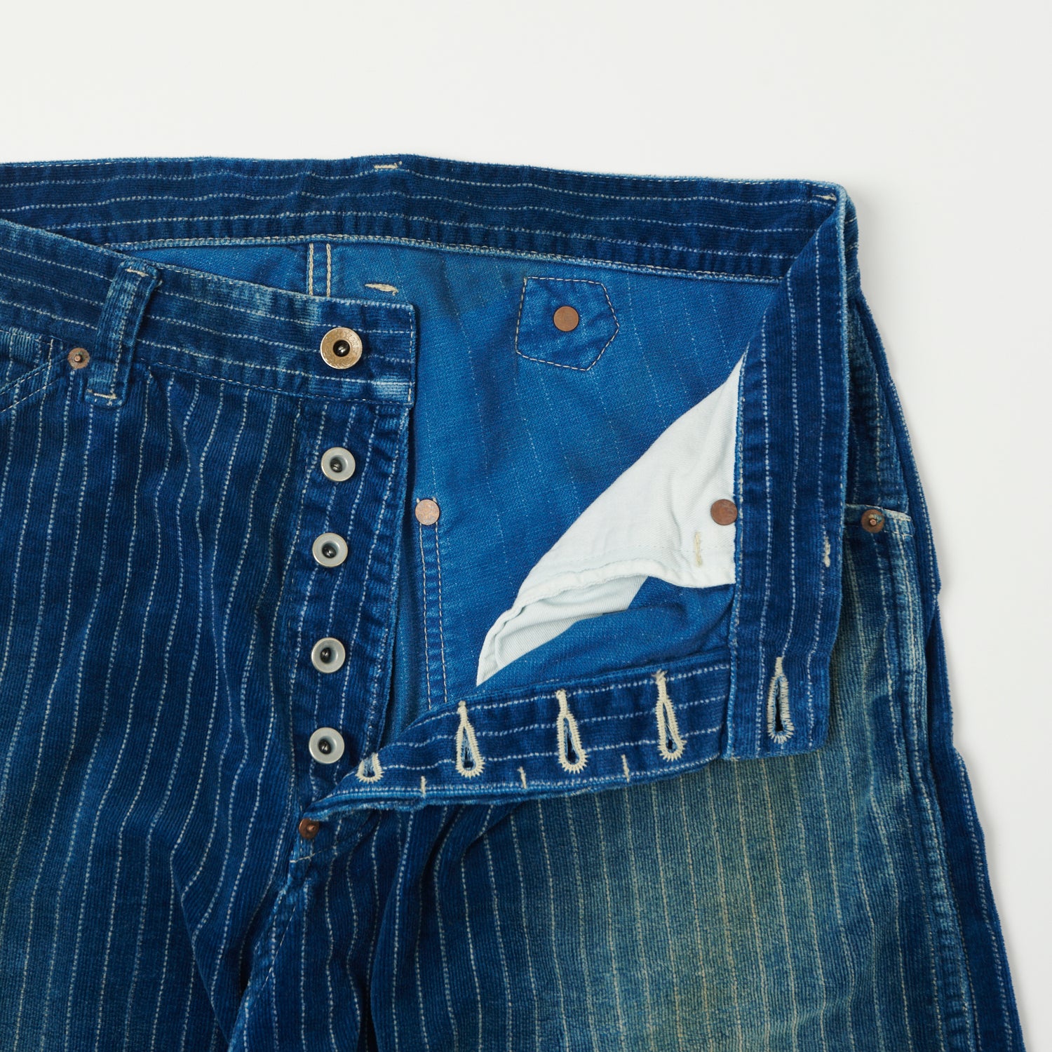 FULLCOUNT 1129 Wabash Corduroy Work Pants - Heavy Wash