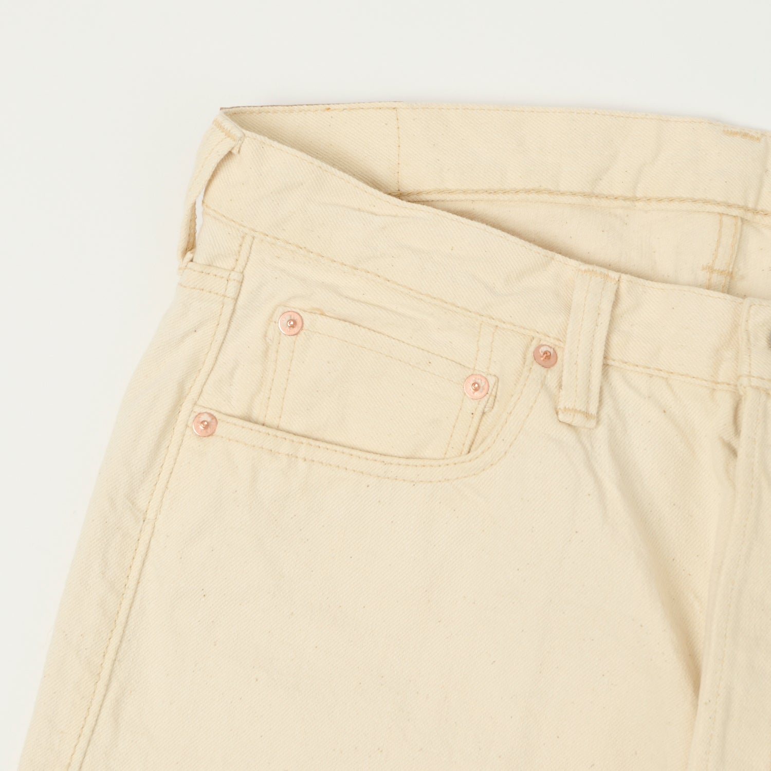 FULLCOUNT 1904 Five Pocket Denim Shorts - Ecru