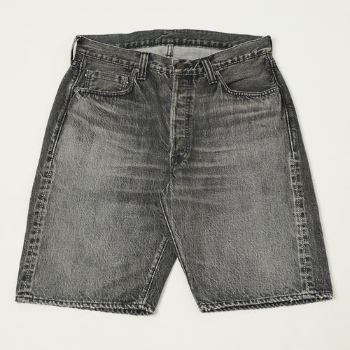 FULLCOUNT 1904 Five Pocket Denim Shorts - Black Dartford Wash