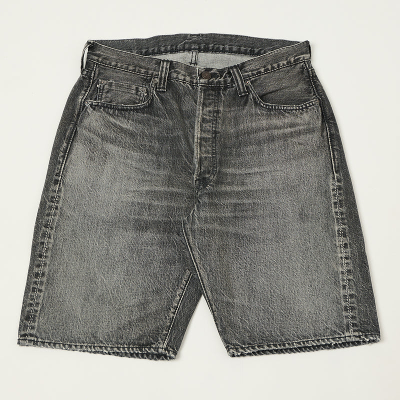 Full Count 1904 Five Pocket Denim Shorts - Black Dartford Wash