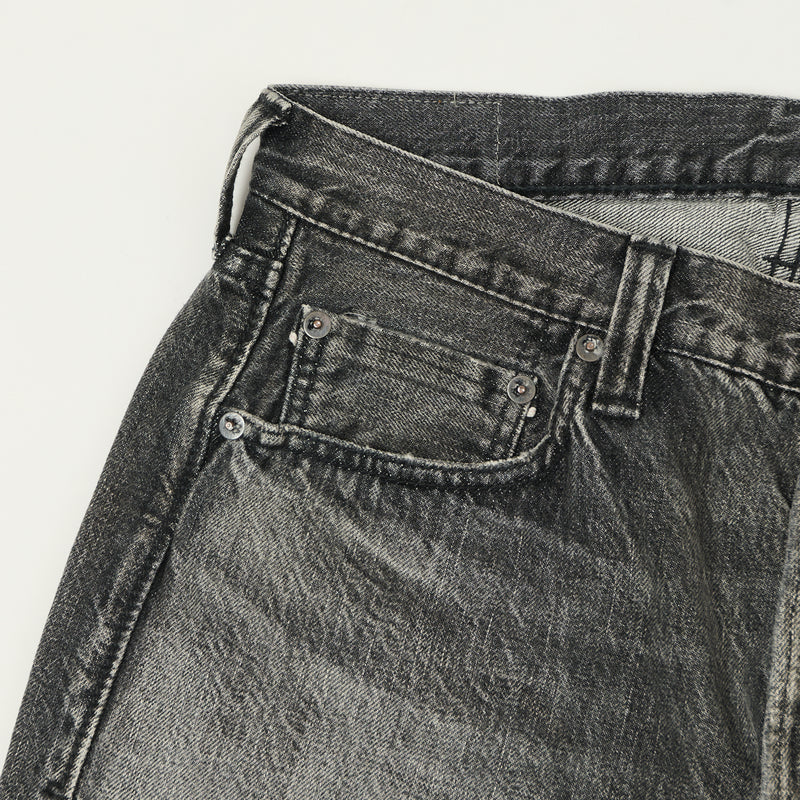 Full Count 1904 Five Pocket Denim Shorts - Black Dartford Wash