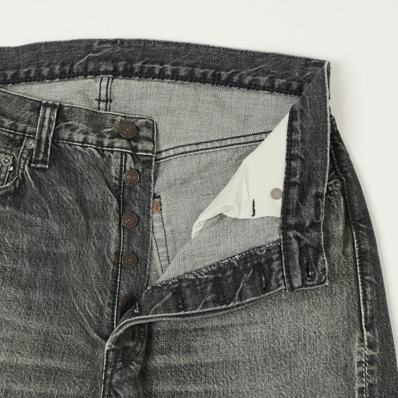 Full Count 1904 Five Pocket Denim Shorts - Black Dartford Wash