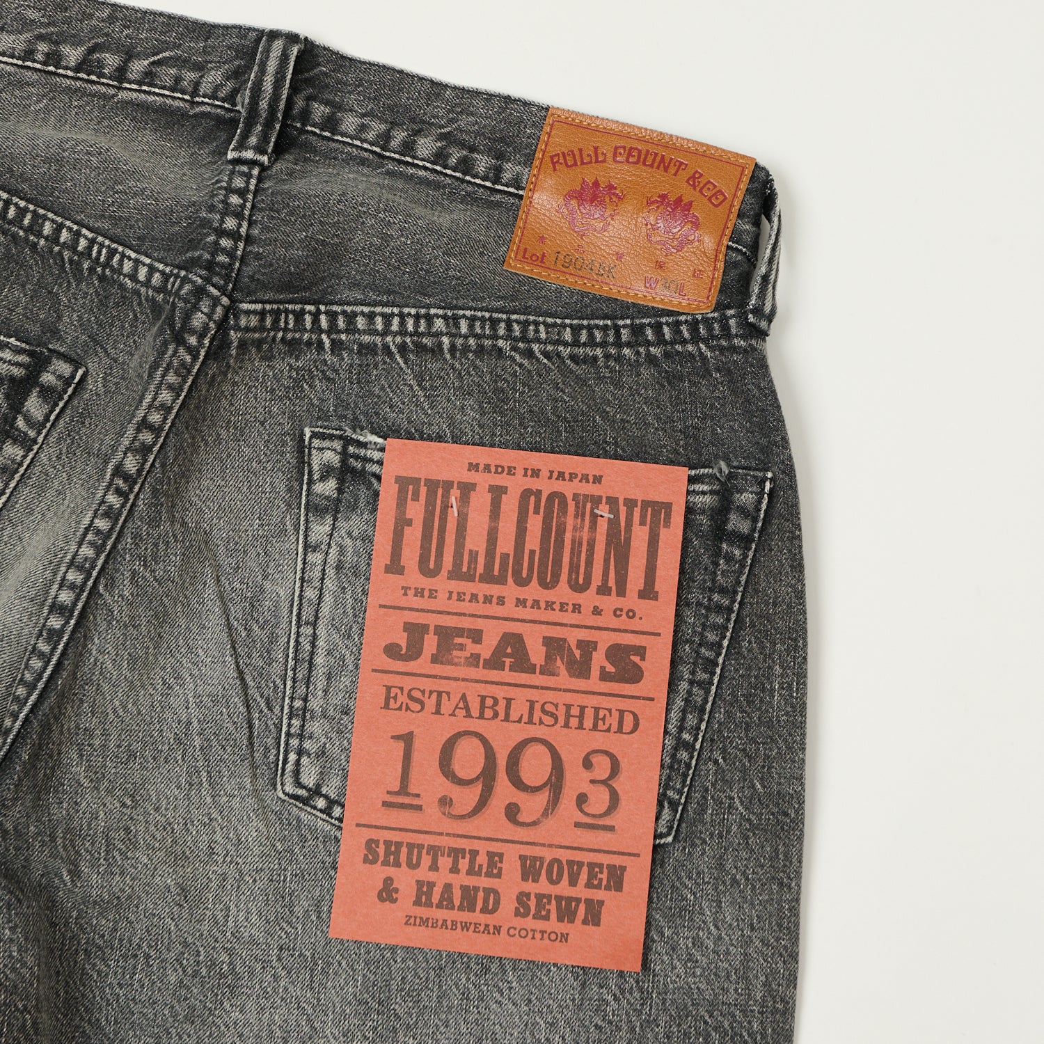 FULLCOUNT 1904 Five Pocket Denim Shorts - Black Dartford Wash