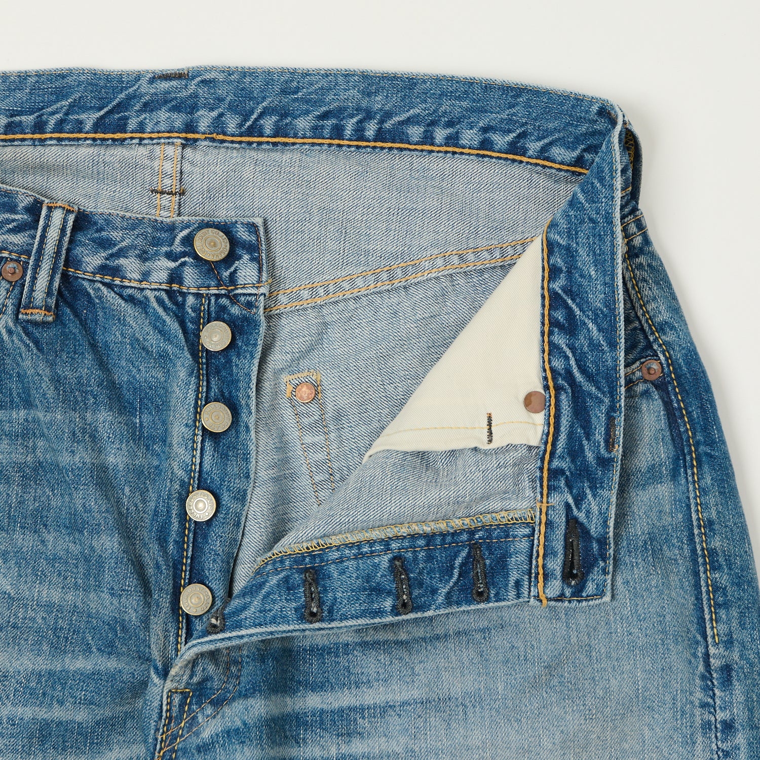 FULLCOUNT 1904 Five Pocket Denim Shorts - Dartford Wash