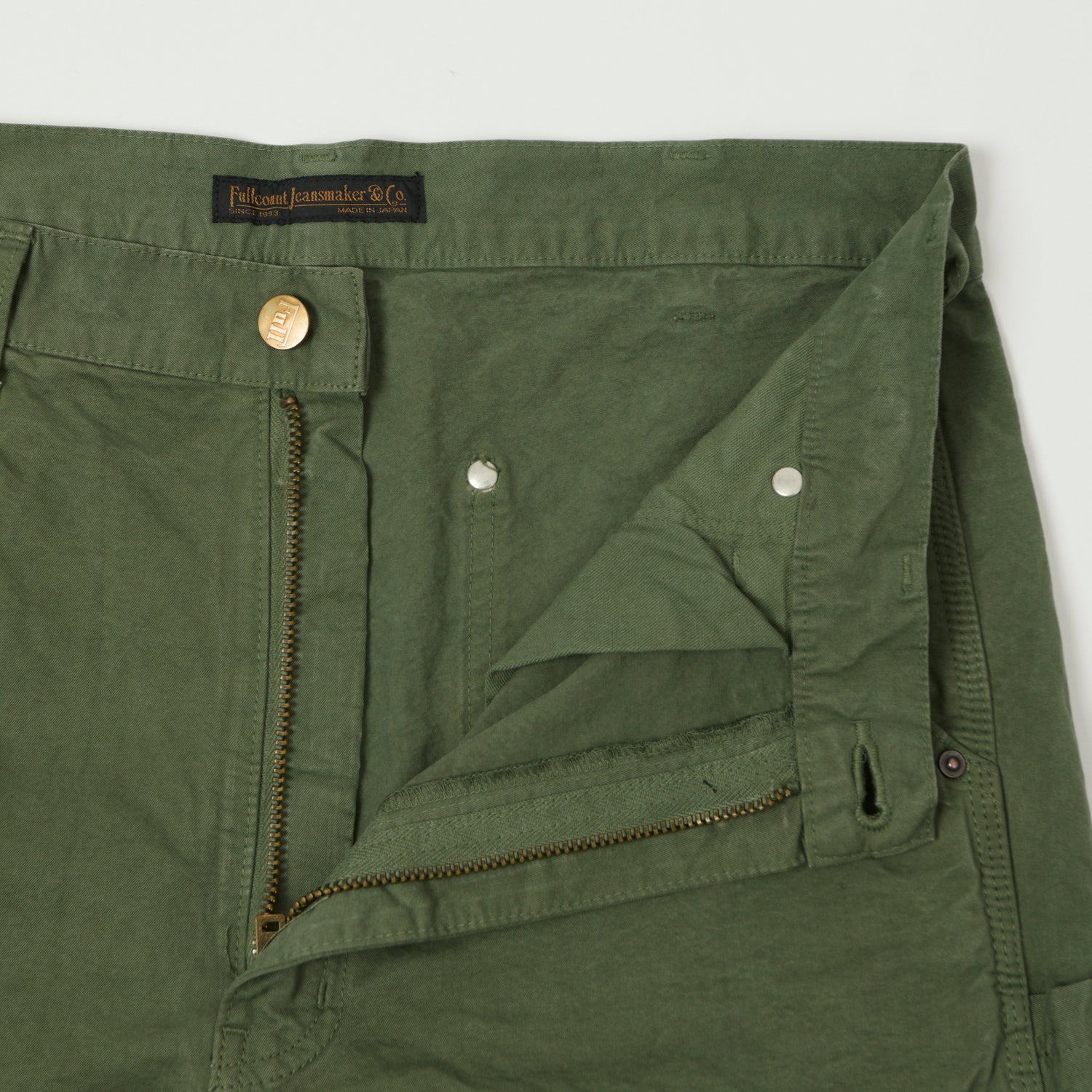 FULLCOUNT 1909 Double Knee Shorts - Olive Drab