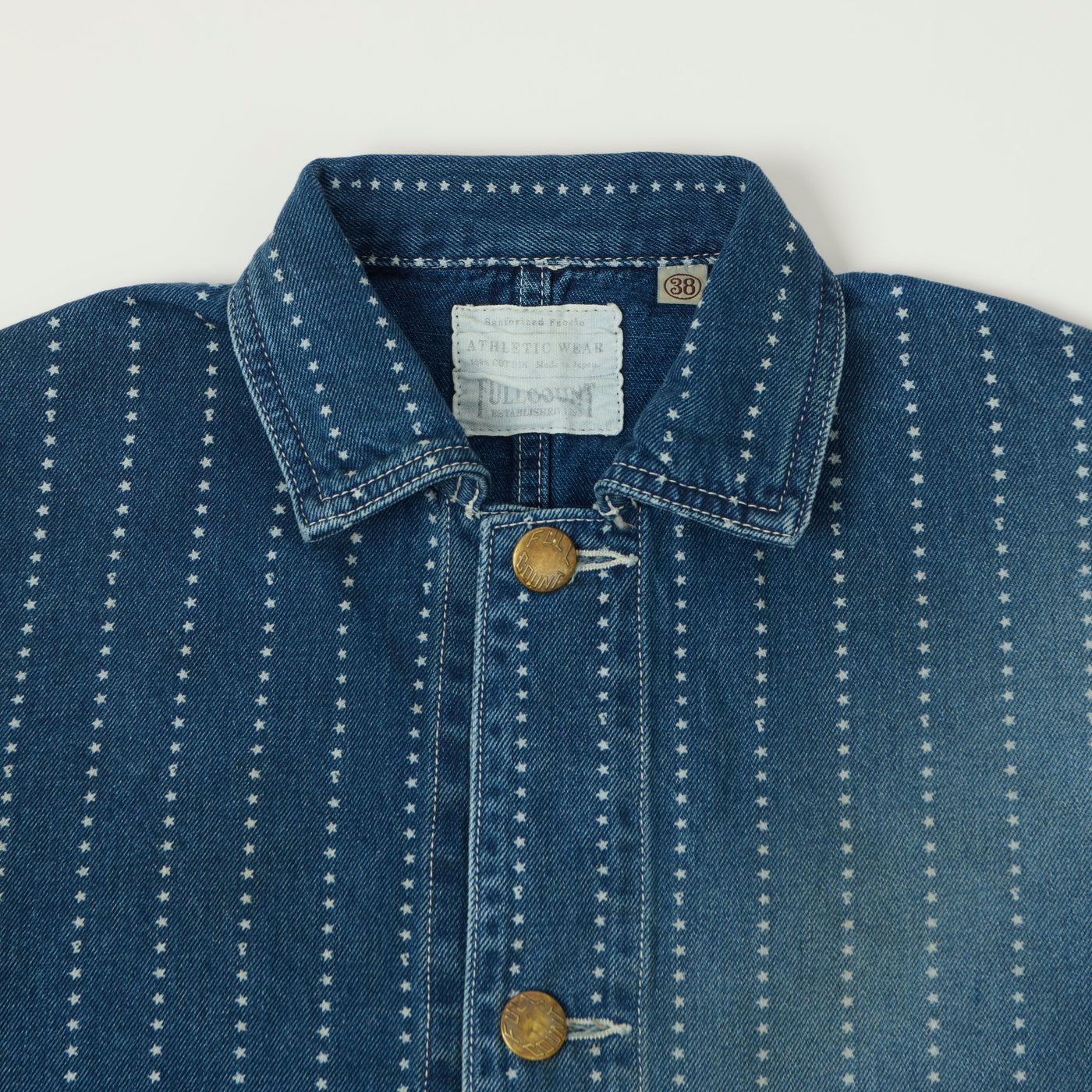 FULLCOUNT 2051 Star Print Wabash Chore Jacket - Heavy Wash