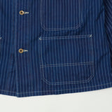 Full Count 2033-1 Stripe Chore Jacket - Indigo Wabash