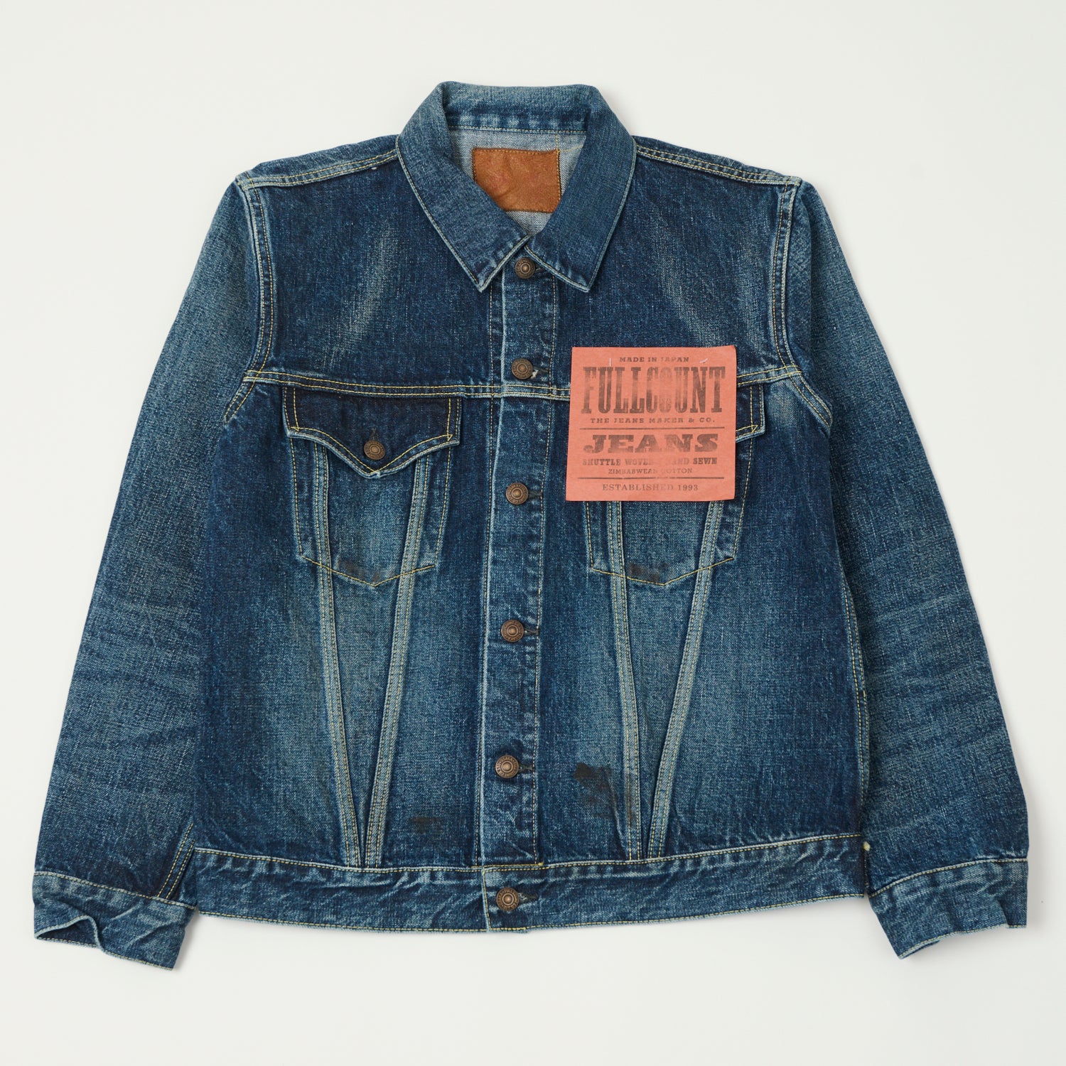 FULLCOUNT 2101XX 15.5oz Type III Denim Jacket - 'Fear of the Dark' Wash