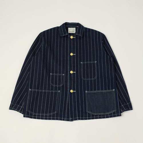 FULLCOUNT 2051 Star Print Wabash Chore Jacket - Indigo