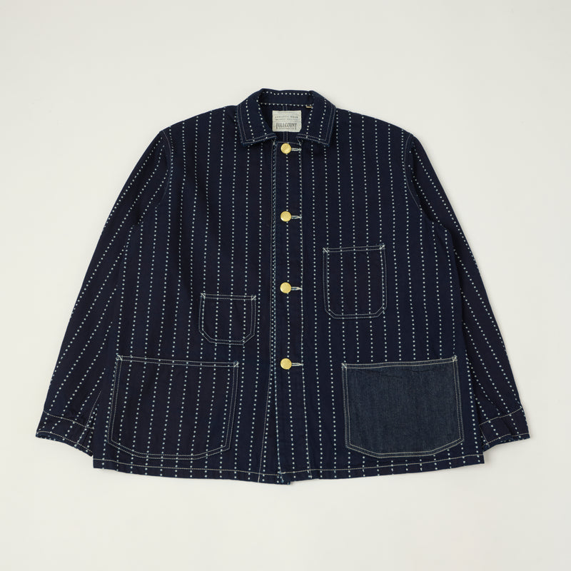 Full Count 2051 Star Print Wabash Chore Jacket - Indigo