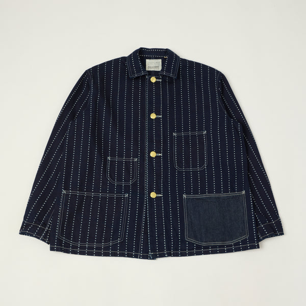 ジャケット・アウター FULLCOUNT INDIGO WABASH COVERALL 2877 38 FULLCOUNT INDIGO WABASH COVERALL 2877 38