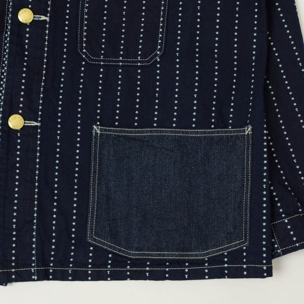 Full Count 2051 Star Print Wabash Chore Jacket - Indigo