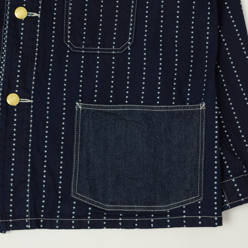 Full Count 2051 Star Print Wabash Chore Jacket - Indigo