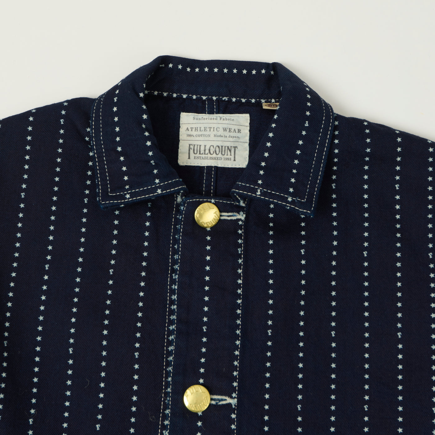 FULLCOUNT 2051 Star Print Wabash Chore Jacket - Indigo