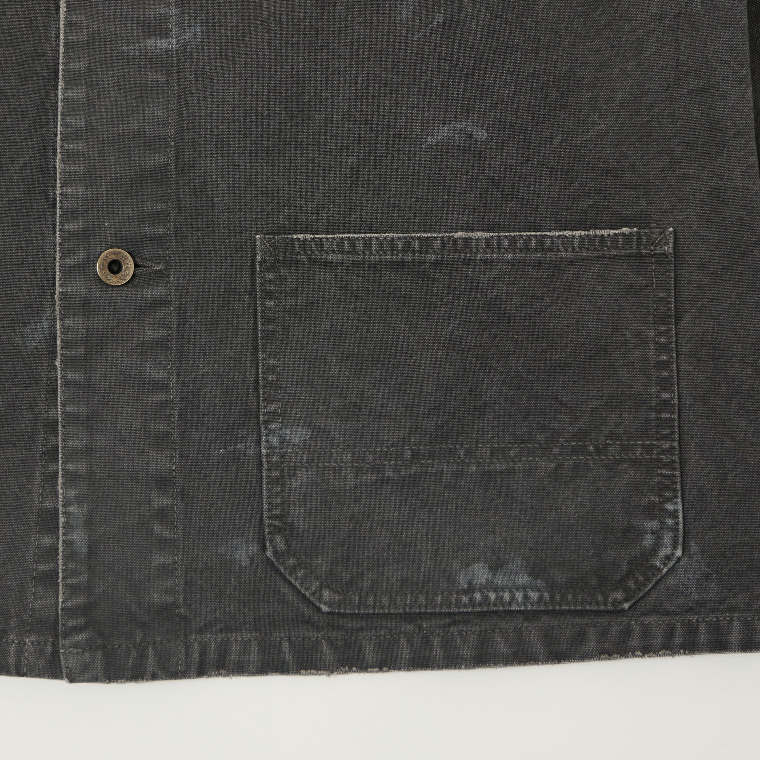FULLCOUNT 2053 'Vintage Effect' Tent Cloth Chore Jacket - Faded Black