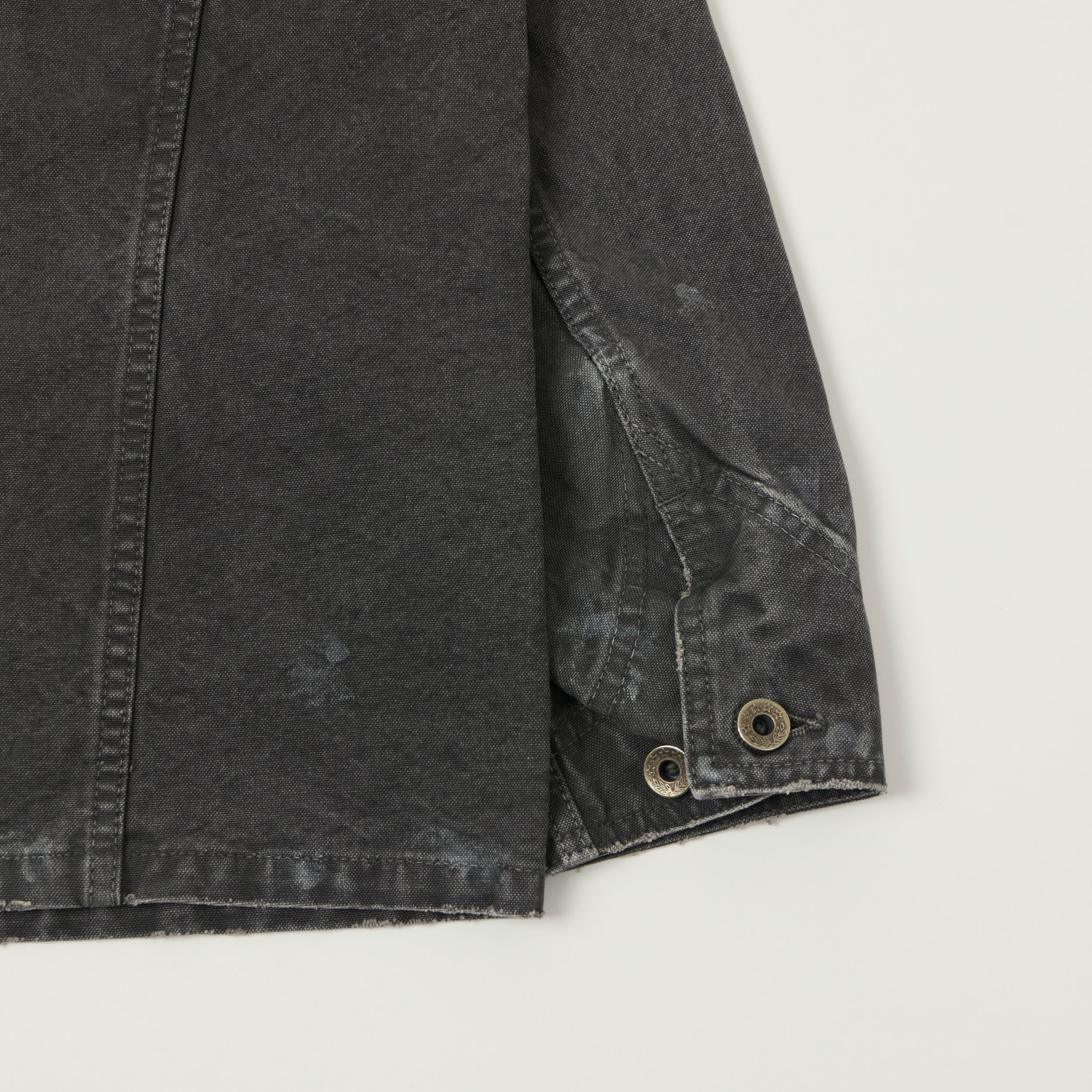 FULLCOUNT 2053 'Vintage Effect' Tent Cloth Chore Jacket - Faded Black