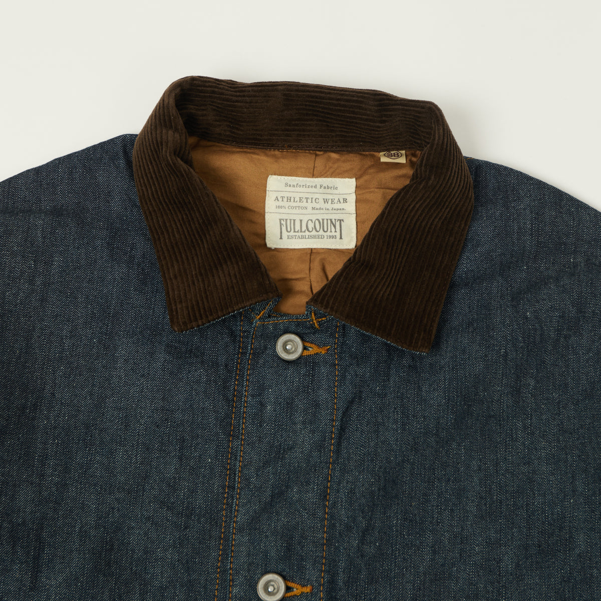 FULLCOUNT 2061 Relax Fit Denim Chore Jacket - One Wash