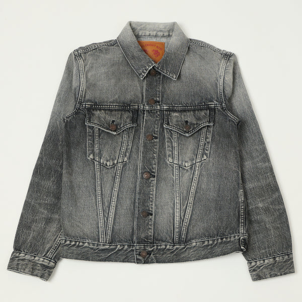 Full Count 2101BKHW 13.7oz Type III Denim Jacket - Black Dartford Wash