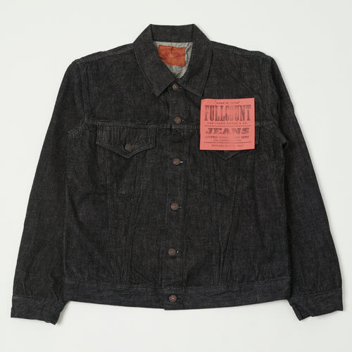 FULLCOUNT 2101 13.7oz Type III Denim Jacket - Black One Wash