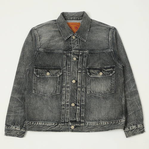 FULLCOUNT 2102 13.7oz Type II Denim Jacket - Black 'Dartford' Wash