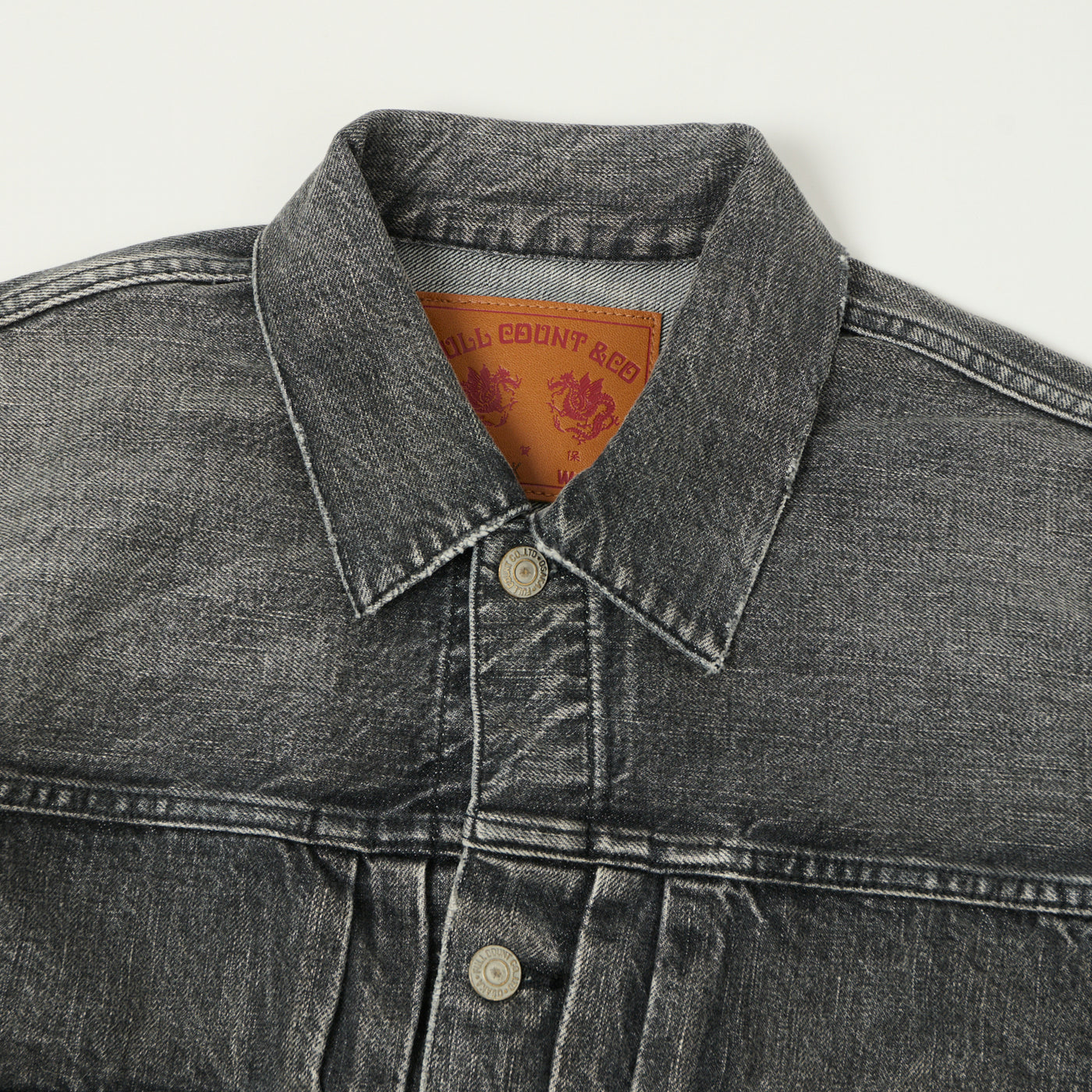 FULLCOUNT 2102 13.7oz Type II Denim Jacket - Black 'Dartford' Wash