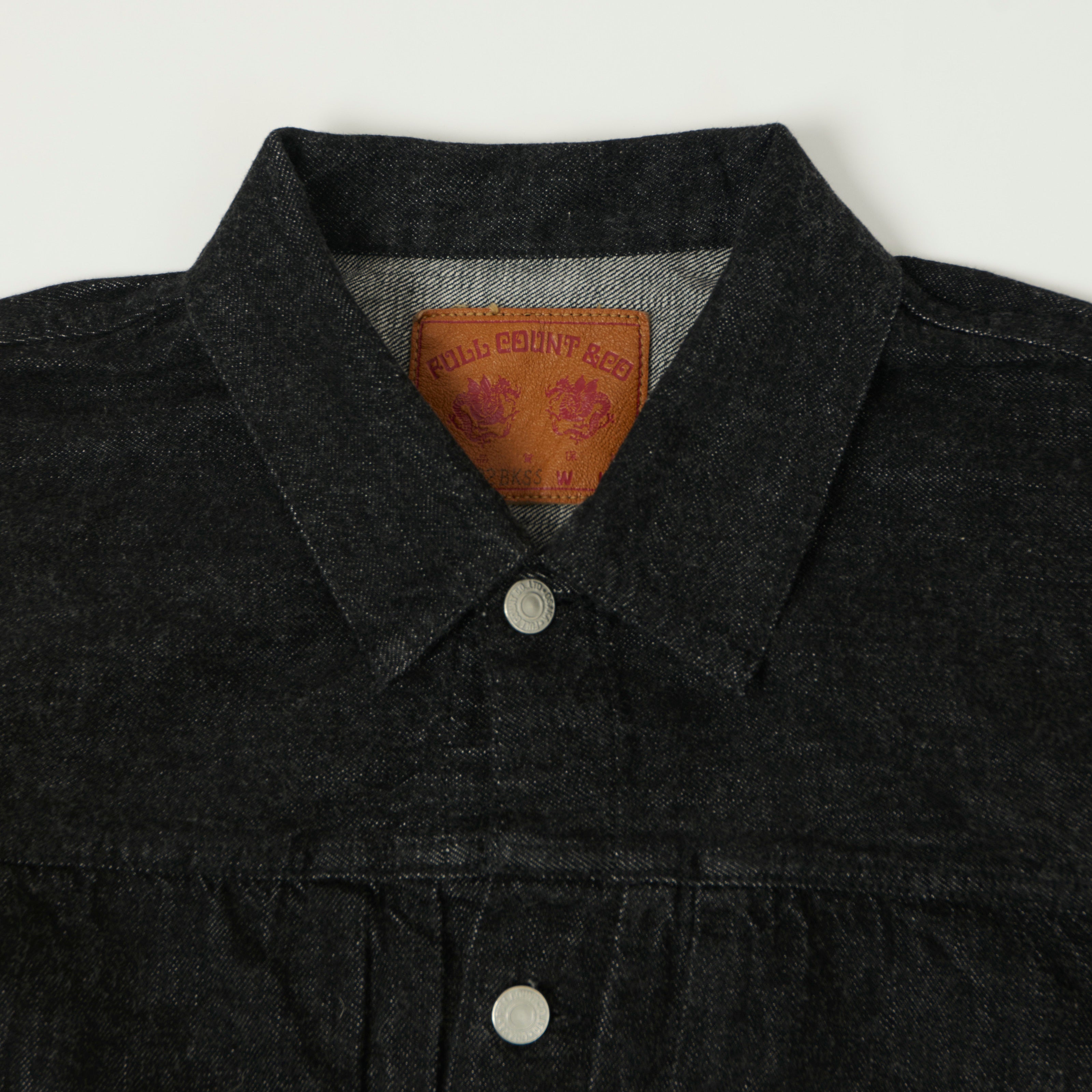 FULLCOUNT 2102SS 'Super Smooth' 11.5oz Type II Denim Jacket - Black One Wash