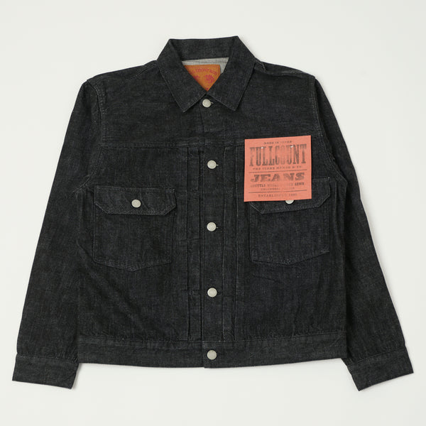 Full Count 2102WBK 13.7oz Type II Denim Jacket - Black One Wash 