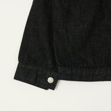 Full Count 2107SS 'Super Smooth' 11.5oz Type I Denim Jacket - Black One Wash