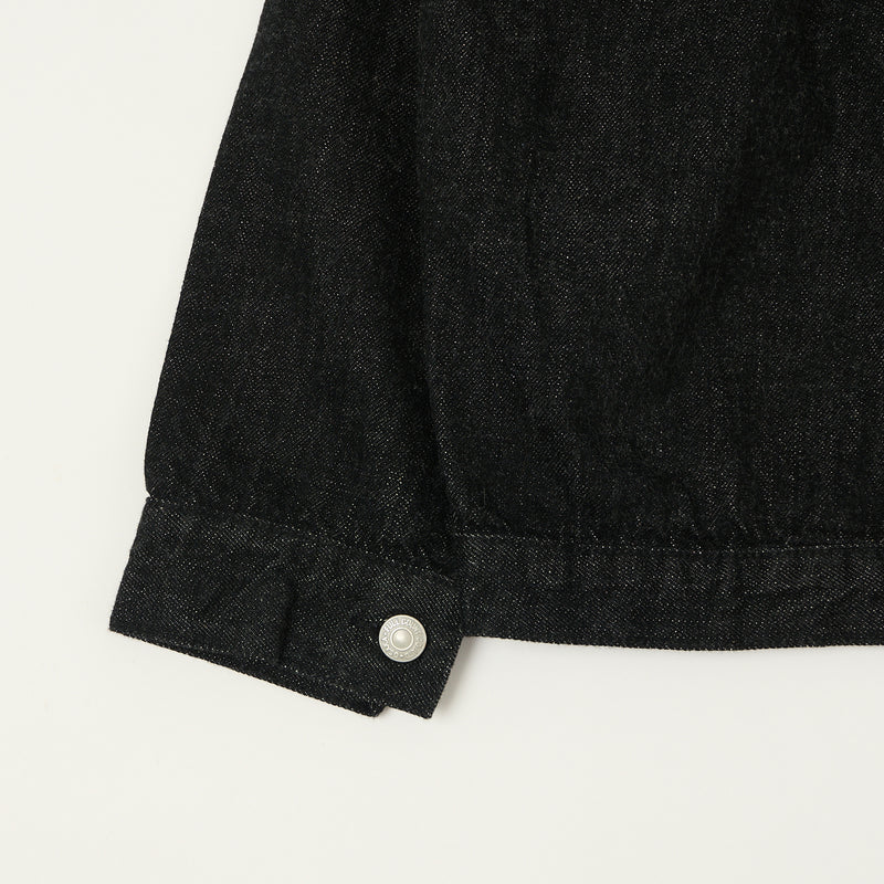 Full Count 2107SS 'Super Smooth' 11.5oz Type I Denim Jacket - Black One Wash