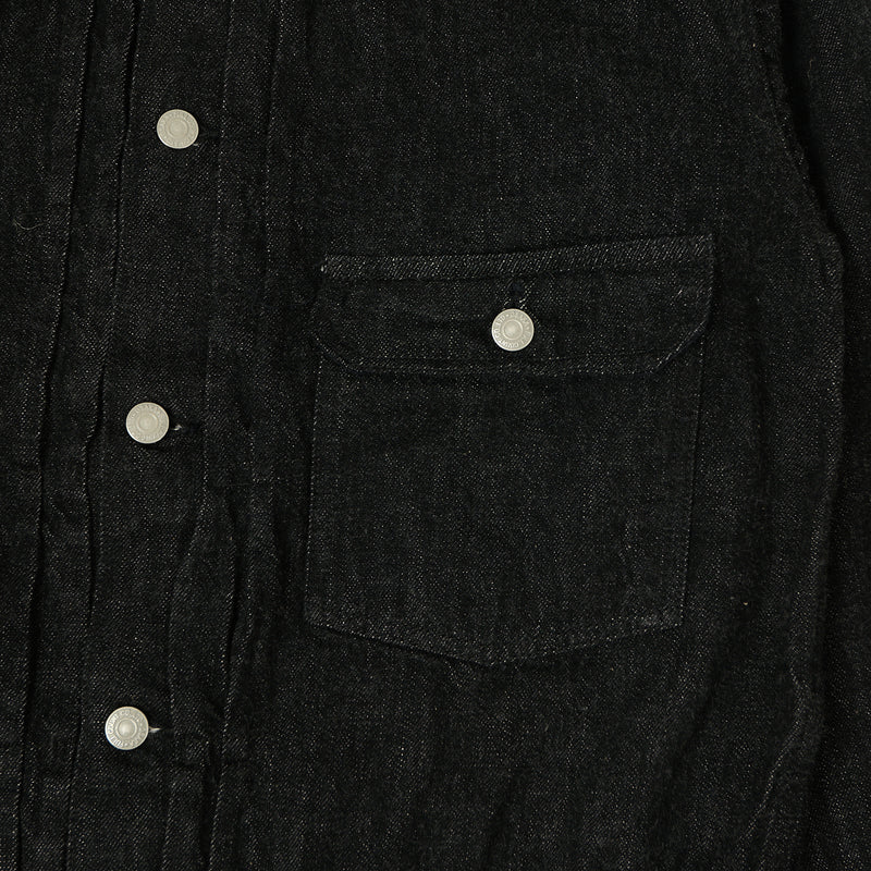 Full Count 2107SS 'Super Smooth' 11.5oz Type I Denim Jacket - Black One Wash